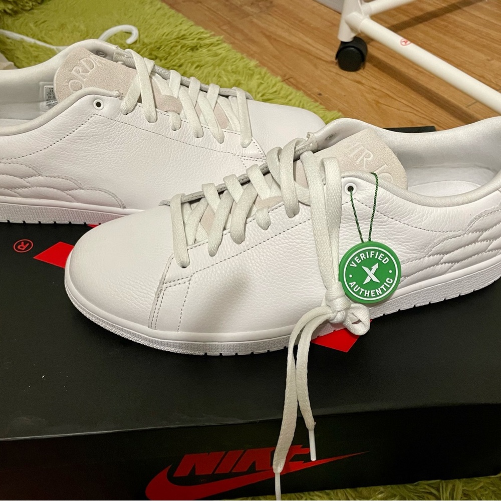 Nike Air Jordan 1 Centre Court White On White Size 13